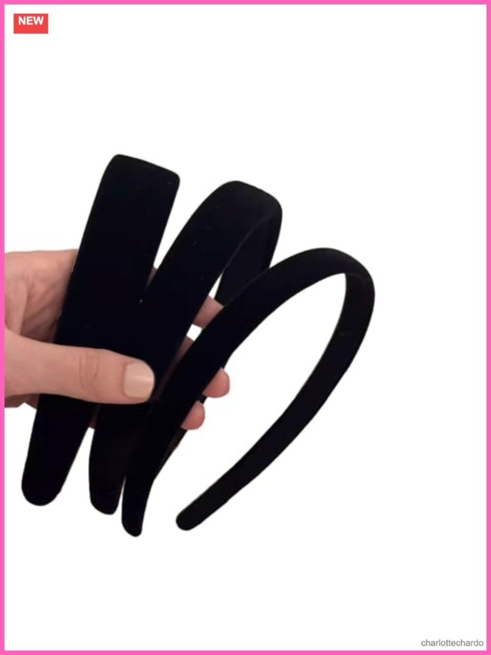 Velvet Padded Headbands Non Slip Thick Hoops Hair Accessories 3 Pack